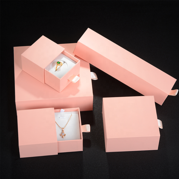 Wholesale Customized Package Jewelry Box Kraft Paper Gift Box Sliding Drawer Box