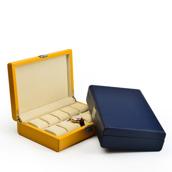 Wooden PU Leather Watch Box Jewelry Box