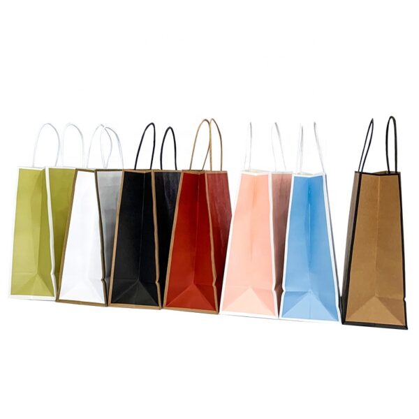 eco-friendly paper cord handle jewelry gift paper bag shopping kraft paper bag