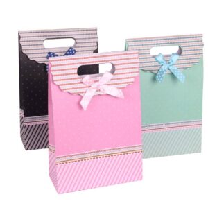 eco-friendly jewelry gift paper bag shopping cute art paper bag die cut handle