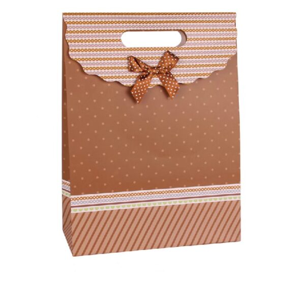 eco-friendly jewelry gift paper bag shopping cute art paper bag die cut handle