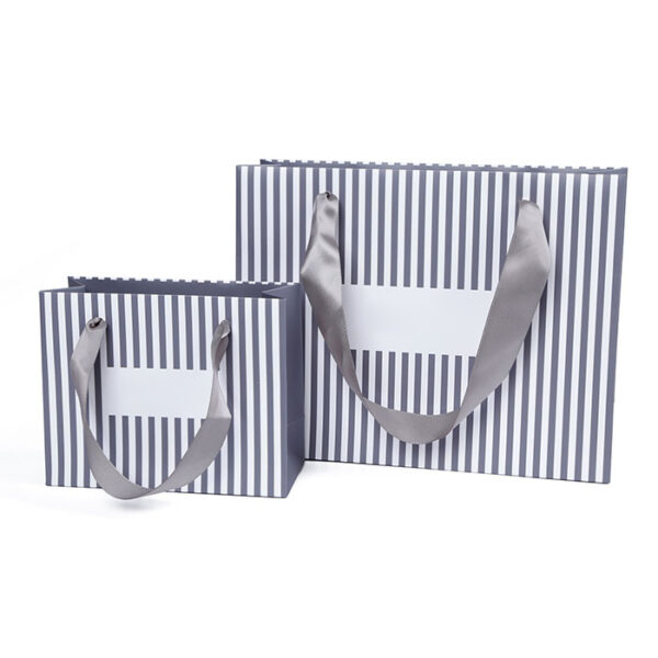 eco-friendly jewelry gift paper bag shopping luxury paper bag ribbon handle