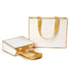 eco-friendly jewelry gift paper bag shopping luxury paper bag ribbon handle