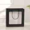 eco-friendly jewelry gift paper bag shopping luxury paper bag pvc window nylon rope