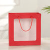 eco-friendly jewelry gift paper bag shopping luxury paper bag pvc window nylon rope