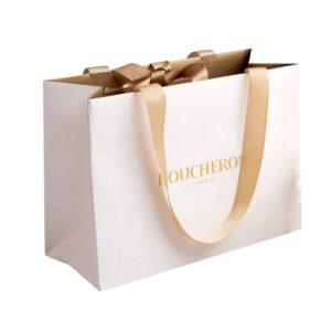 eco-friendly jewelry gift paper bag shopping luxury paper bag ribbon handle