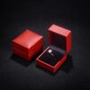 leather paper plastic red jewelry box for ring bangle pendant bracelet