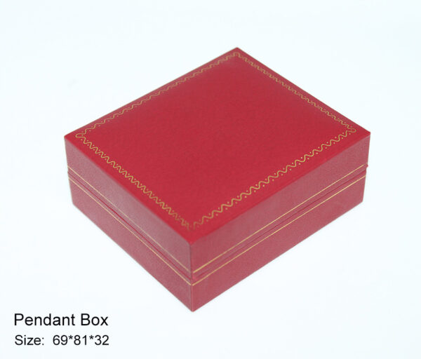 high quality red leather paper plastic black jewelry box for ring bangle pendant bracelet gold foil