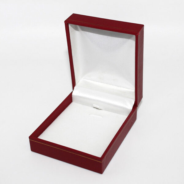 high quality red leather paper plastic black jewelry box for ring bangle pendant bracelet gold foil