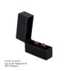 leather paper plastic black jewelry box for ring bangle pendant bracelet