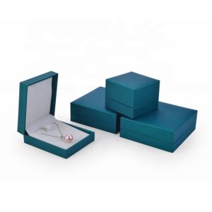 blue leather paper claimond veins plastic jewelry box for ring bangle pendant bracelet necklace