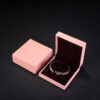 pink smooth touching paper velvet plastic jewelry box for ring bangle pendant bracelet necklace