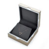 satin cloth plastic champagne jewelry box for ring bangle pendant bracelet necklace