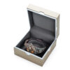 satin cloth plastic champagne jewelry box for ring bangle pendant bracelet necklace