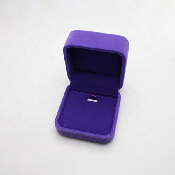 velvet plastic rounded angle jewelry box for ring bangle pendant bracelet necklace