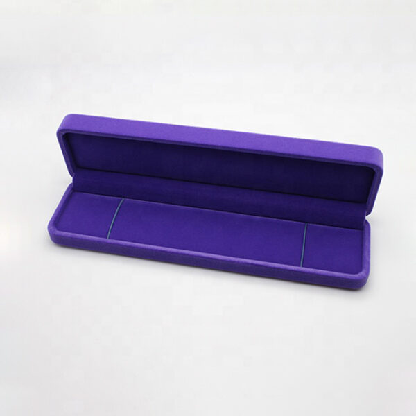 velvet plastic rounded angle jewelry box for ring bangle pendant bracelet necklace