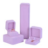 velvet plastic rounded angle jewelry box for ring bangle pendant bracelet necklace