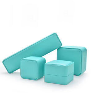 leather paper plastic bevel jewelry box for ring bangle pendant bracelet necklace