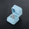 velvet plastic rounded angle jewelry box for ring bangle pendant bracelet necklace