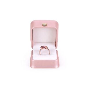 leather paper plastic rounded angle jewelry box for ring bangle pendant bracelet necklace