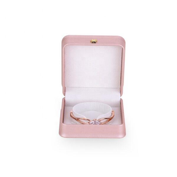 leather paper plastic rounded angle jewelry box for ring bangle pendant bracelet necklace