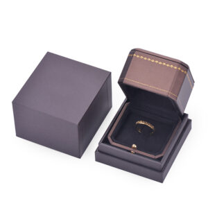 famous pu leather paper plastic polygon jewelry box for ring bangle pendant bracelet necklace