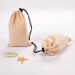 plastic fastener drawstring rope cotton jewelry pouch gift packaging