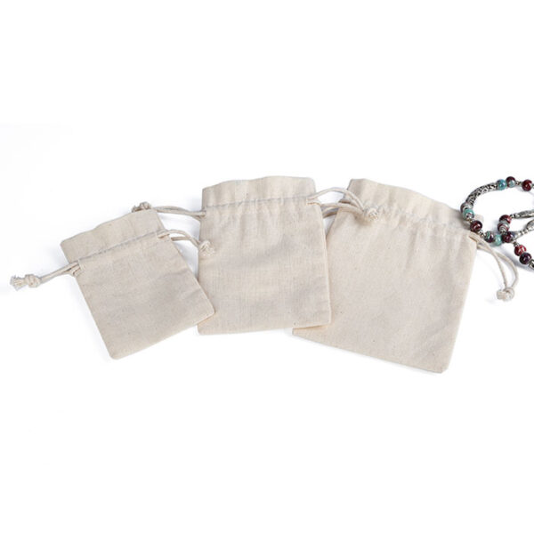 waxed rope cottton jewelry pouch gift packaging