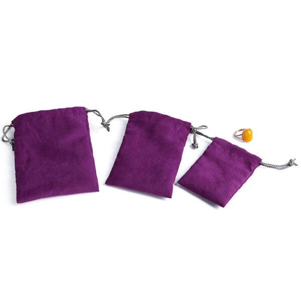 drawstring rope microfiber jewelry pouch gift packaging