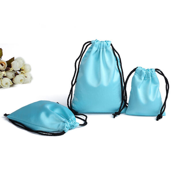 drawstring satin jewelry pouch silk bag