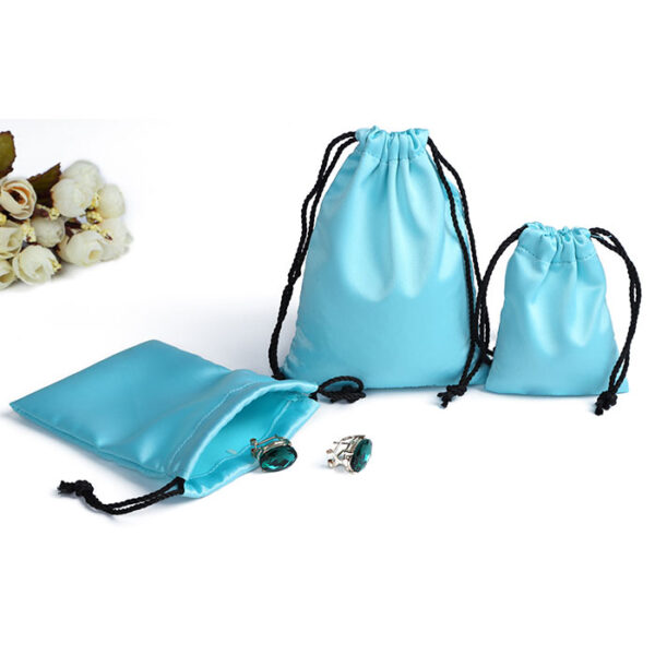 drawstring satin jewelry pouch silk bag