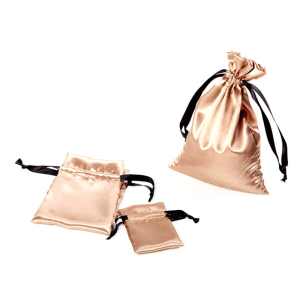 ribbon drawstring rope satin jewelry pouch silk bag gift packaging