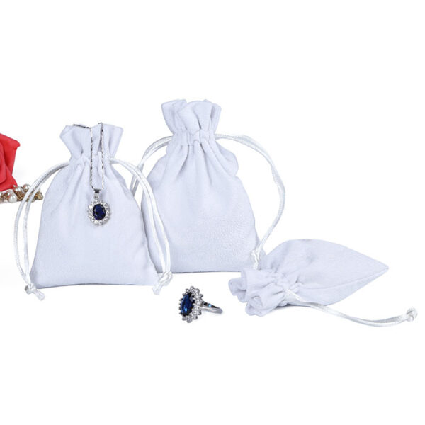 drawstring rope velvet jewelry pouch gift packaging