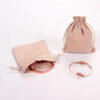 drawstring rope velvet jewelry pouch gift packaging