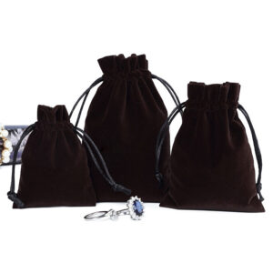 drawstring rope velvet jewelry pouch gift packaging