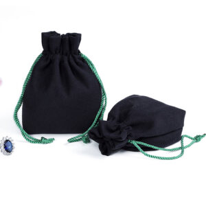 drawstring rope velvet jewelry pouch gift packaging