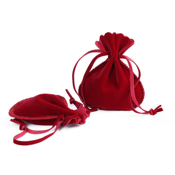 drawstring rope velvet jewelry pouch gift packaging