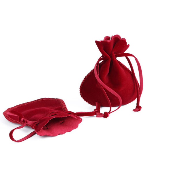 drawstring rope velvet jewelry pouch gift packaging